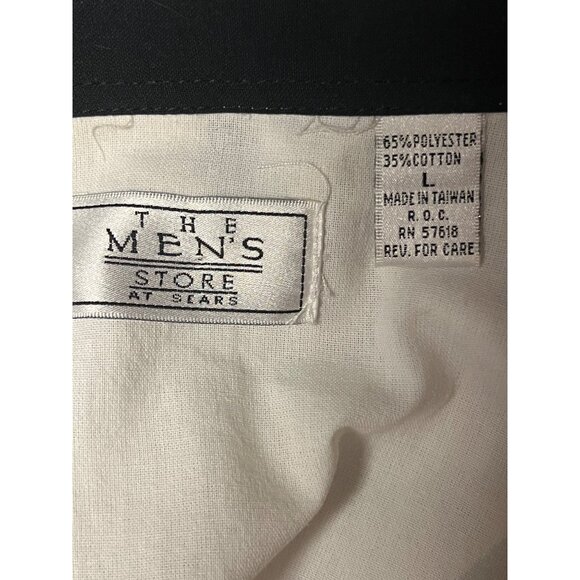 VTG Mens Store At Sears Chevron Pullover Shirt L Black/White 1/2 Zip Grandpa NWT - Picture 11 of 15